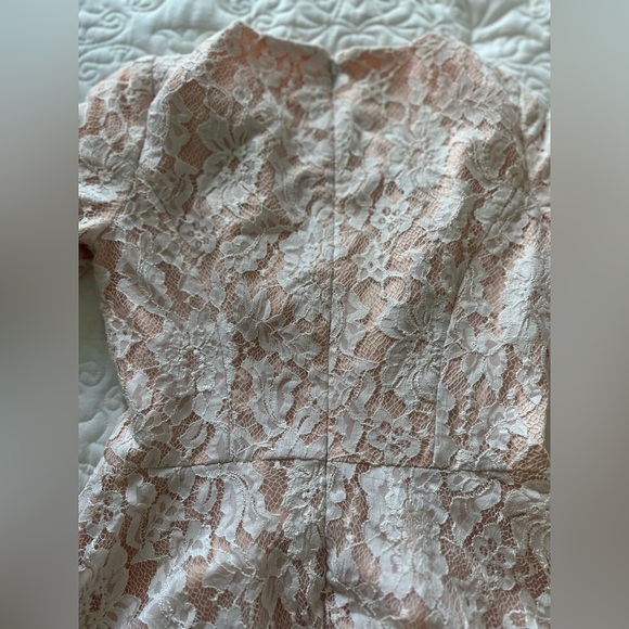 Monique Lhuillier Petal White Lace Mini Dress US 0 - Picture 7 of 7